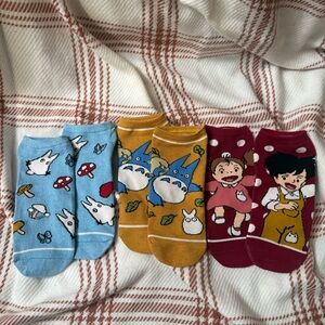 My Neighbor Totoro Studio Ghibli socks set women’s NWOT